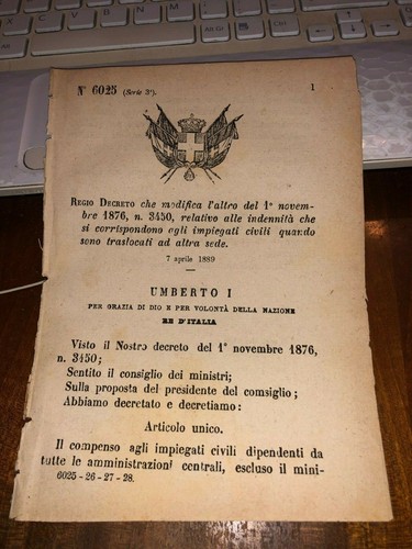 Regio decreto mod - decreto, 1