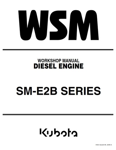 Manuale officina kubota e2b - manuale, sm-e2b