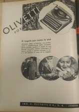 Pubblicità d'epoca originale 1936 Olivetti portatile    R 