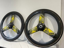 Set ruote a tre razze in carbonio Mavic 3G 700c tubolare anteriore e posteriore