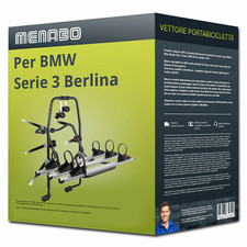 Menabo Stand Up 3 portabici per BMW Serie 3 Berlina Tipo E90 per 3 bici Nuovo