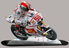 MARCO SIMONCELLI, HONDA MOTO GP-01, MODELLINI DI MOTO MINIATURA IN DELL'OROLOGIO