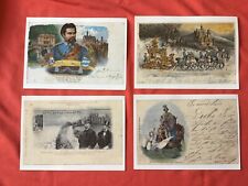 Konig Ludovico II Re Ludovico II lotto di 4 francobolli cartoline immagini Vintage