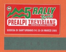 Adesivo Sticker Vintage Autocollant Aufkleber 5° RALLY TERRA PREALPI TREVIGIANE