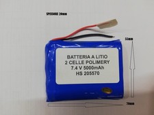 Batteria a litio ricaricabile 7.4V DOPPIA CELLA elettronica 5000mAh domotica