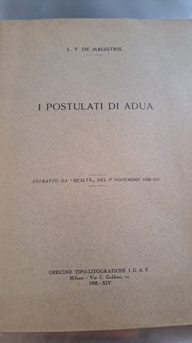 Postulati adua f de - di,