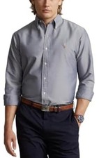 Polo Ralph Lauren CLASSIC-FIT PERFORMANCE camicia con bottoni grigio tinta unita