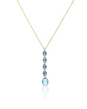 Nanis Collana Dancing in The rain AZURE Oro 18kt, diamanti e Topazio blu london