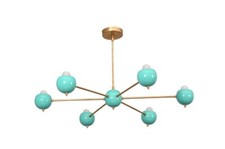 Lampadario da parete in ottone