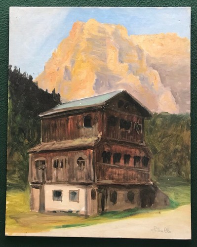 Quadro dipinto olio cartone - su,