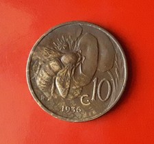 10 CENTESIMI 1936 ERRORE - AMALGAMA NON OMOGENEO AL DRITTO E AL ROVESCIO [L172]