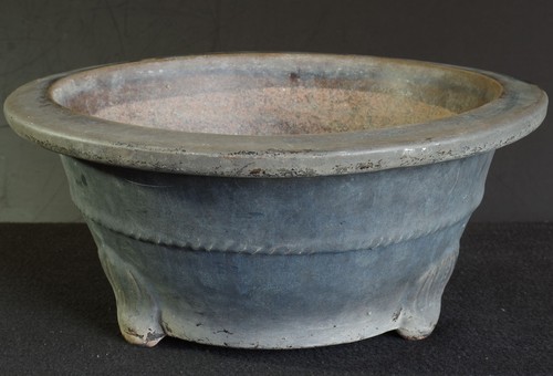 Vaso per bonsai blu - , smaltato