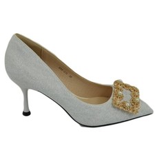 Scarpe decollete donna argento