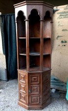 VETRINA ANGOLO CRISTALLIERA ARGENTIERA LEGNO MASSELLO