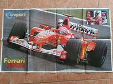 POSTER FERRARI F2002 CAMPIONE DEL MONDO=SCHUMACHER- 92X56, USATO COME NUOVO