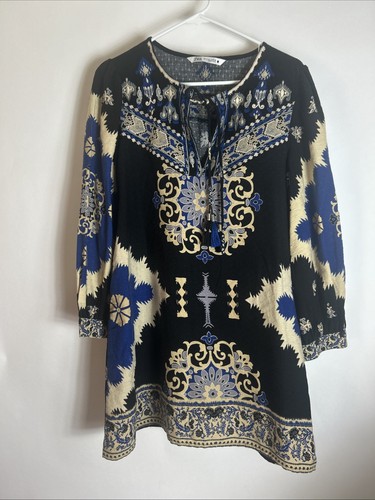 Zara embroidered kaftan - , mini