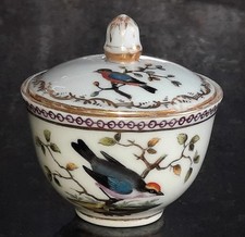 Teiera e coperchio fine porcellana ornitologica dipinta a mano Royal Vienna XVIII secolo