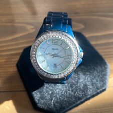 Orologio Fossil Blu Navy, Bianco e Argento Ceramica 5 ATM Fondello Acciaio Inox
