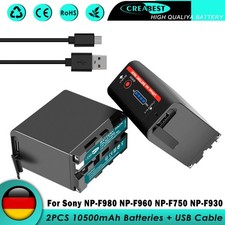 Batteria 2 x 10500 mAh NP-F980 per Sony NP-530 NP-730 NP-930 F330 F970 F990 USB uscita 