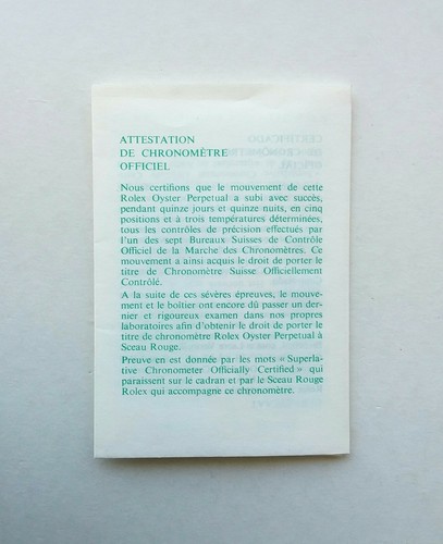 Rolex official certification - rolex,