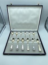 12 CUCCHIAINI VINTAGE  ARGENTO 800. Lunghezza 11 cm, Peso totale 147 gr.