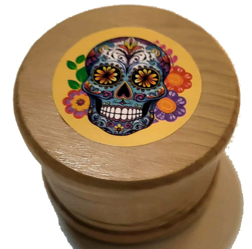 Adesivo teschio zucchero - , legno