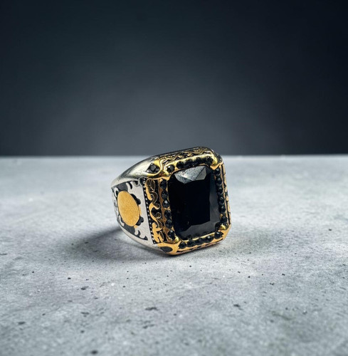Anello uomo acciaio dettaglio - anello,