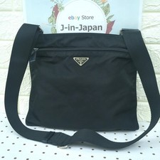 Borsa a tracolla PRADA borsa a tracolla nylon logo placca nera unisex usata...