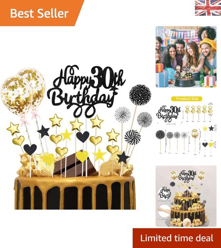 Topper per torte glamour nero