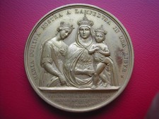 ITALIE MEDAILLE CUIVRE DORE