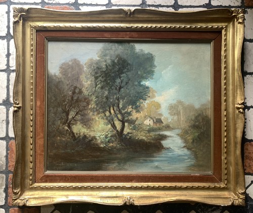 Vintage dipinto paesaggio - vintage, con