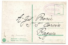 RAGUSA , DUBROVNIK , 1913 , PIROSCAFO CORVIN , da Gravosa (Croazia) .