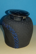 Pomello In Pelle Nera con Cuciture Blu Lente in OMAGGIO FIAT BRAVO 198 Originale