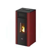 STUFA A PELLET ERMETICA FREEPOINT "AMARANTO" BORDEAUX 8,5 KW