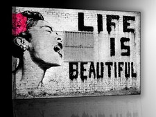 Stampa su tela Bansky LIFE IS