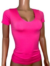 T-shirt maglietta rosa fluo