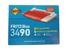 Fritz!Box 3490 Modem Router Wireless AC + N 1300 Mbit/s,  Fibra (VDSL)
