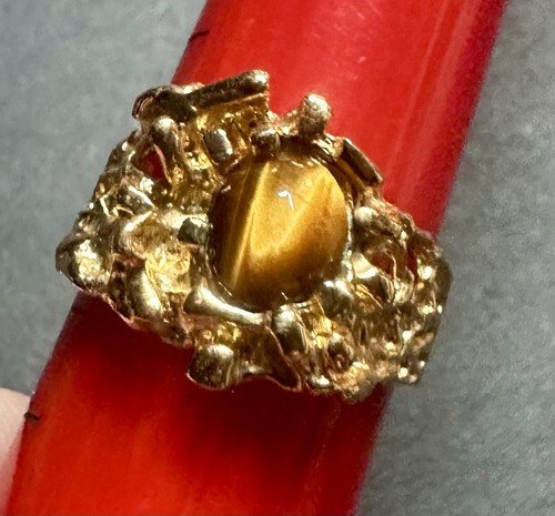 Anello pepita brutalista uomo