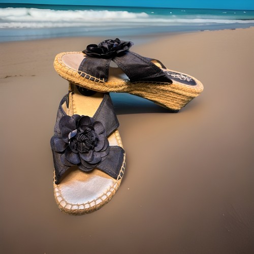 Sandali espadrillas neri con