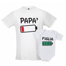 Coppia T-shirt tutina padre