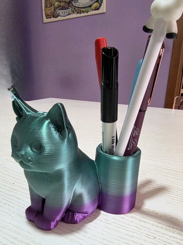 Gatto porta penne - gatto, da