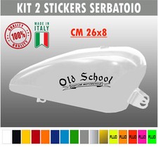 Kit 2 adesivi moto serbatoio old school bobber moto chopper harley vintage c1666