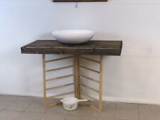Mobile bagno di DESIGN INDUSTRIAL legno massello NO lavabo 90x50xh80cm SU MISURA