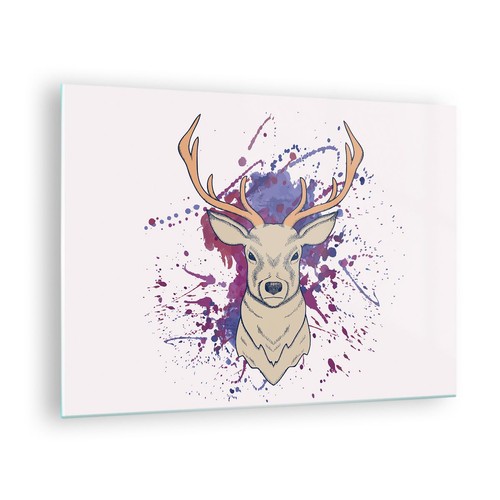 Quadro vetro 70x50cm cervo - vetro,