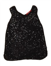 BIANCA Canotta Donna Top IT 40 Small Nero Viscosa AQ02