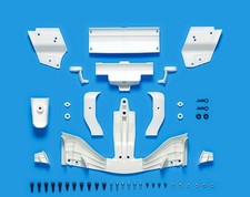Tamiya 51603 1/10 RC F1 Set Ala Spoiler Anteriore e Posteriore Auto (Bianco,F104 2017 Ver.)