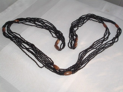 Collana corda accento - collana, legno