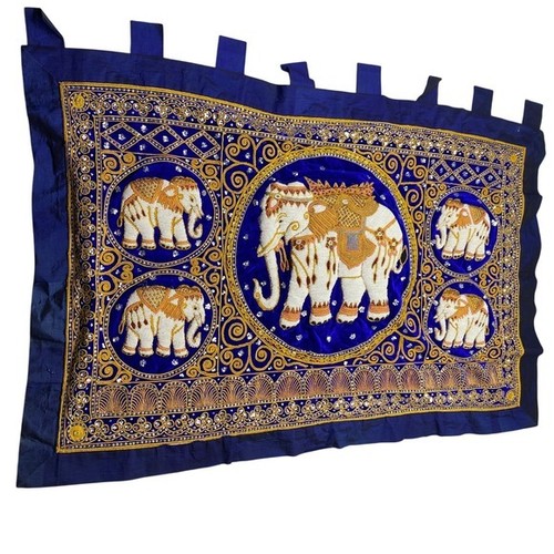 Arazzo elefante blu - , vibrante