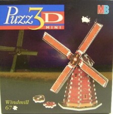 🇳🇱 🇳🇱 Puzzle 3D MINI WINDMILL new MB mulino a vento 67pz 12+ 🇳🇱🇳🇱