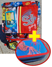 Seven SJ Gang SPEED LED BOY 28L Zaino Estensibile + Astuccio di Spiderman (NUOVO